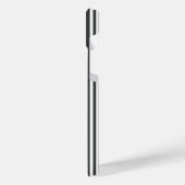 白と木炭の5つのストライプパターン iPhoneケース (左側面)