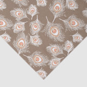 白と桃の孔雀の羽のトゥーペタン 薄葉紙 (詳細)