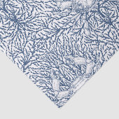 白と海軍のカニと海草 薄葉紙 (詳細)