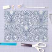 白と海軍のカニと海草 薄葉紙 (クラフト)