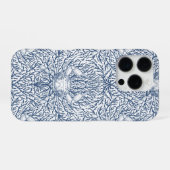 白と海軍のカニと海草 iPhoneケース (裏面横)