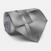 白と濃い灰色の長方形または正方形の形状 ネクタイ (ロール)