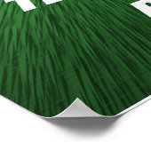 白と濃い緑のサッカーヘルメット ポスター (角)