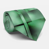 白と濃い緑の長方形または正方形の形状 ネクタイ (ロール)