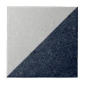 白と濃い青 タイル (正面)