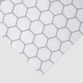 白と灰色のクラスジオメトリハニカムパターン 薄葉紙 (詳細)
