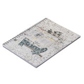 白と灰色のコンクリート壁の白のプリンタ紙 ノートブック (左側)