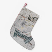 白と灰色のコンクリート壁の紙（白） スモールクリスマスストッキング (正面 (吊り時))