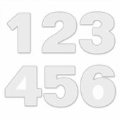 白と灰色のステッカーのホイリービン番号 シール (正面)