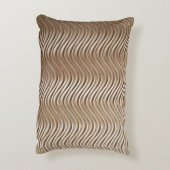 白と灰色のストライプの織物 アクセントクッション (裏面(縦))