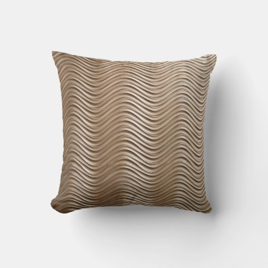 白と灰色のストライプの織物 クッション (正面)