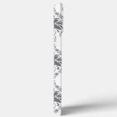 白と灰色のダマスク透かし模様 Case-Mate iPhoneケース (裏面 / 右)