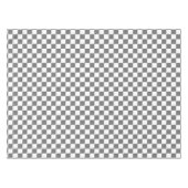 白と灰色のチェック市松模様にコットンダイニング テーブルクロス (正面(横))