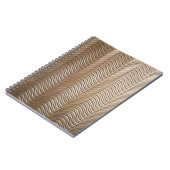 白と灰色のテキスストライプのト ノートブック (左側)