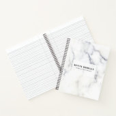 白と灰色のフェイク大理石 ノートブック (内部)