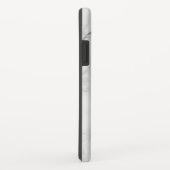 白と灰色のフェイク大理石 Case-Mate iPhoneケース (裏面/右)