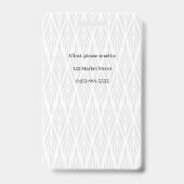 白と灰色のフォトID バッジ (裏面)