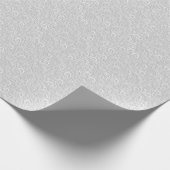 白と灰色のフローラ3Dシームレスパターン ラッピングペーパー (角)