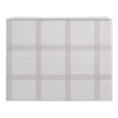 白と灰色のプレセンティで洗練されたフローラモチーフ カレンダー (カバー)