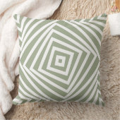 白と灰色のボックスらせんパターン – 装飾用クッション クッション (ブランケット)