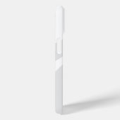 白と灰色のモノグラモダンムエレガント抽象芸術 Case-Mate iPhoneケース (裏面 / 右)
