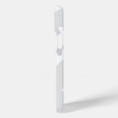 白と灰色のモノグラモダンムエレガント抽象芸術 Case-Mate iPhoneケース (裏面 / 左)
