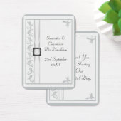 白と灰色のレースの結婚あなた感謝していのラベル (デスク)