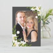 白と灰色の写真アナウンスまたは招待状 招待状 (スタンド正面)