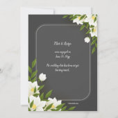 白と灰色の写真アナウンスまたは招待状 招待状 (裏面)