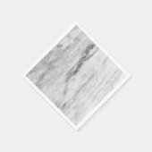 白と灰色の大理石のテクスチャパターン スタンダードカクテルナプキン (角)