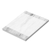 白と灰色の大理石のテクスチャパターン ノートパッド (回転)