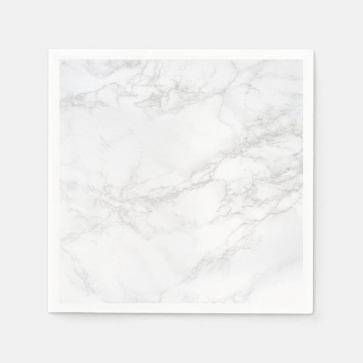 白と灰色の大理石の背景紙ナプキンス スタンダードカクテルナプキン (正面)