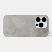 白と灰色の大理石サーフェス iPhoneケース (裏面横)