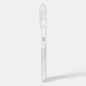 白と灰色の大理石モノグラムパーソナライズされた Case-Mate iPhoneケース (裏面 / 左)