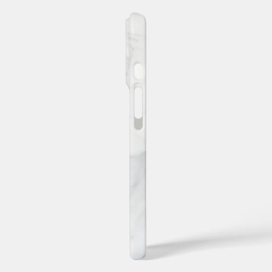 白と灰色の大理石モノグラムパーソナライズされた Case-Mate iPhoneケース (裏面 / 左)