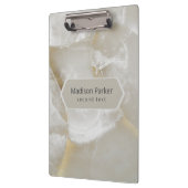 白と灰色の大理石 クリップボード (左)