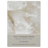 白と灰色の大理石 クリップボード (裏面)