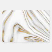 白と灰色の大理石 ラッピングペーパーシート (正面3)