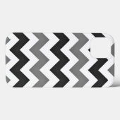 白と灰色の山形ジグザグ Case-Mate iPhoneケース (裏面 (横))