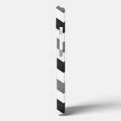 白と灰色の山形ジグザグ Case-Mate iPhoneケース (裏面 / 左)
