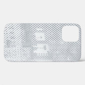 白と灰色の市松模様に織物 Case-Mate iPhoneケース (裏面 (横))