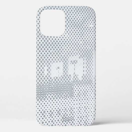 白と灰色の市松模様に織物 Case-Mate iPhoneケース (裏面)