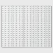 白と灰色の抽象芸術クリスマススノーフレーク ラッピングペーパー (フラット)