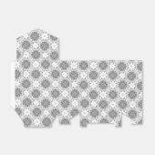 白と灰色の民俗学オーナメントダマスク フェイバーボックス (折り畳みなし)