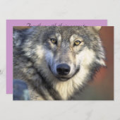 白と灰色の狼 招待状 (正面/裏面)