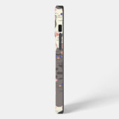 白と灰色の猫のパターン iPhoneケース (左側面)