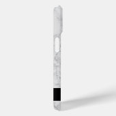 白と灰色の磨き上げられた大理石名付き Case-Mate iPhoneケース (裏面 / 右)