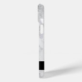 白と灰色の磨き上げられた大理石名付き Case-Mate iPhoneケース (裏面 / 左)