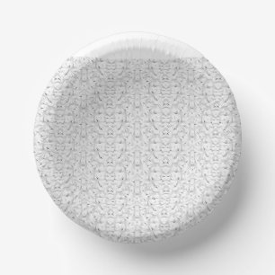 白と灰色の色合いを特徴とするテクスチャード模様 ペーパーボウル