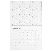 白と灰色の視覚的に魅力的な配置 カレンダー (2月 2027)